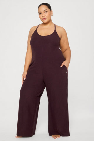 cloud jersey wide leg onesie