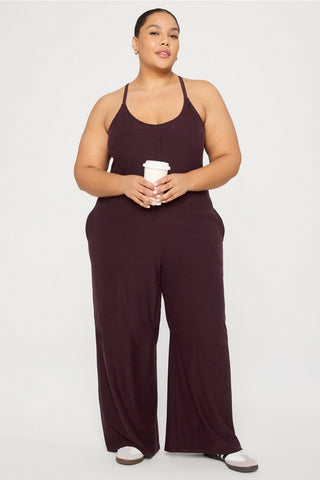 cloud jersey wide leg onesie