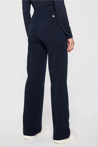 high-rise wide leg scrub pant