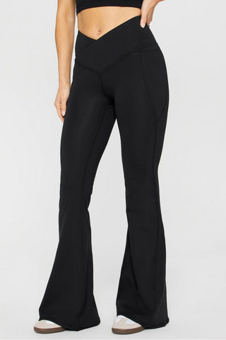 oasis pureluxe high-waisted crossover flare