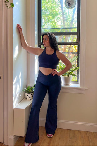 oasis pureluxe high-waisted crossover flare