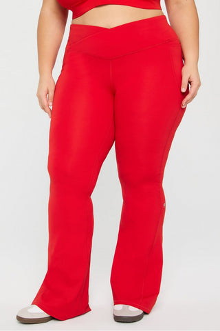 oasis pureluxe high-waisted crossover flare