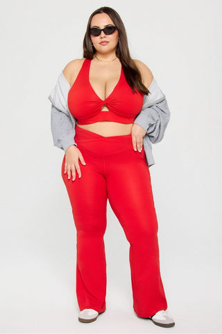 oasis pureluxe high-waisted crossover flare