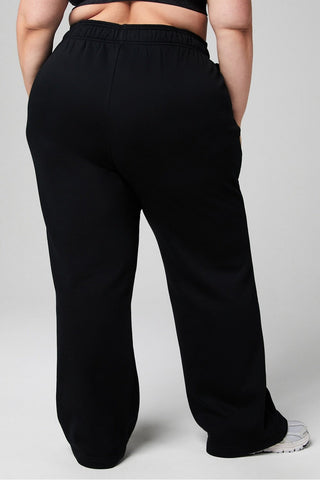 cozy fleece wide leg sweatpant