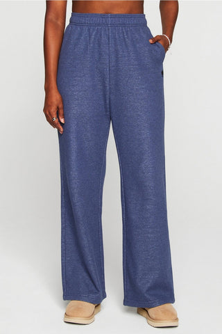 cozy fleece wide leg sweatpant