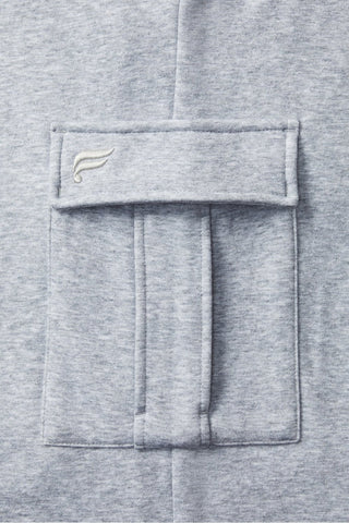 cozy fleece wide leg cargo sweatpant