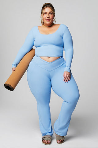 oasis rib hw crossover kick flare