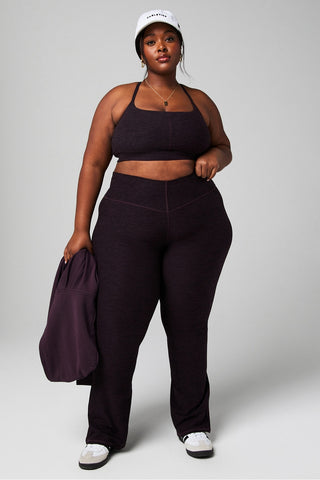 heatherflex high-waisted mini flare