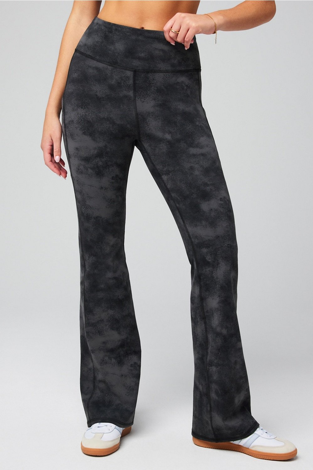 cold weather pocketed high-waisted mini flare