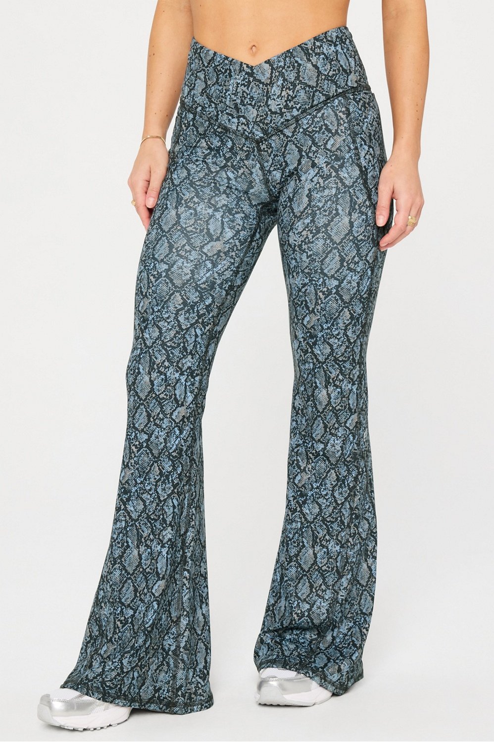 oasis pureluxe high-waisted crossover flare