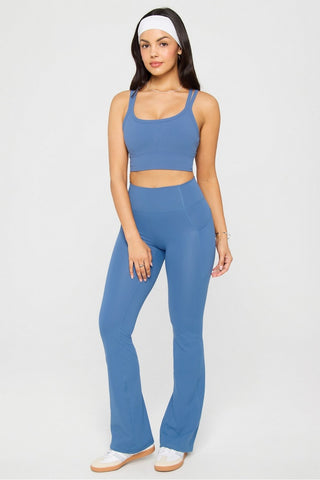 oasis pureluxe high-waisted pocketed kick flare