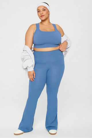 oasis pureluxe high-waisted pocketed kick flare