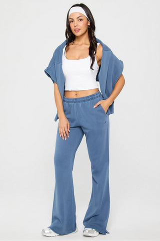 year round terry flare pant
