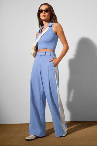 pleated wide leg trouser