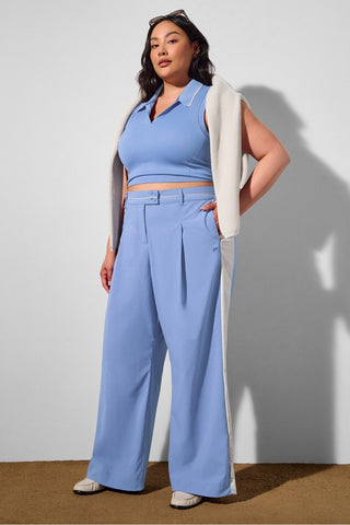 pleated wide leg trouser