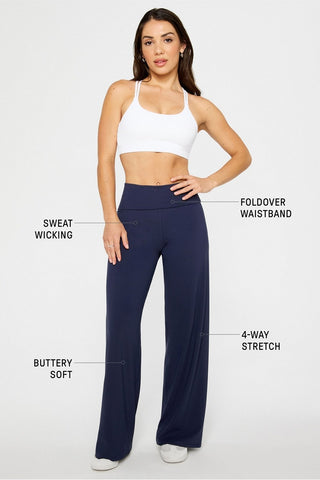 pureluxe foldover straight leg pant