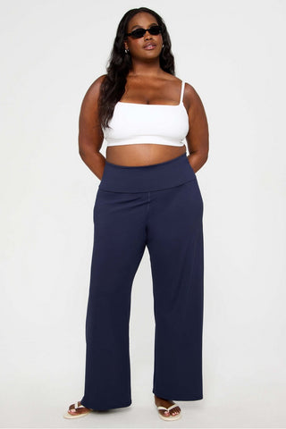 pureluxe foldover straight leg pant