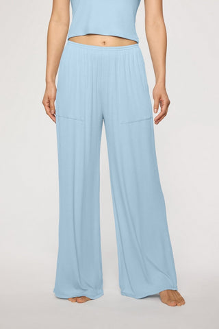 soft rib wide leg pant