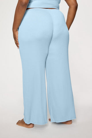 soft rib wide leg pant