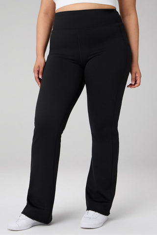 cold weather pocketed high-waisted mini flare