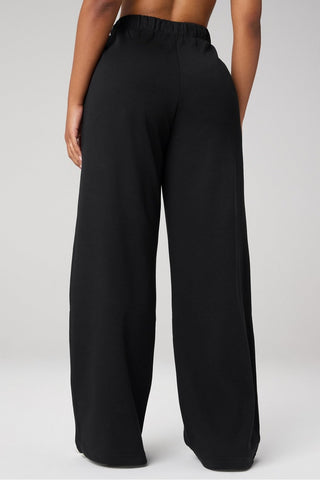 cozy fleece wide leg sweatpant