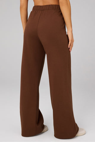 cozy fleece wide leg sweatpant