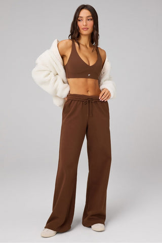 cozy fleece wide leg sweatpant