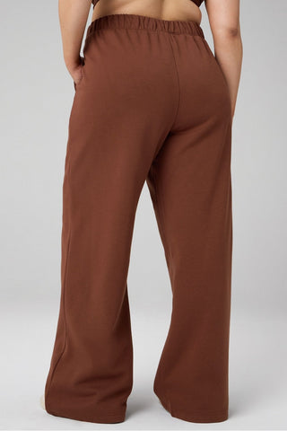 cozy fleece wide leg sweatpant