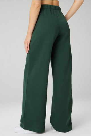 cozy fleece wide leg sweatpant