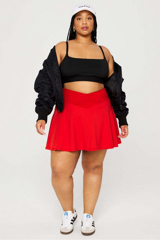 crossover flounce skirt classic mini