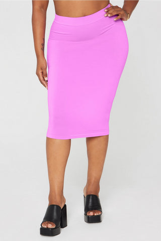 smooth as hell shaping midi skirt