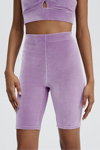 high waisted velour short 9