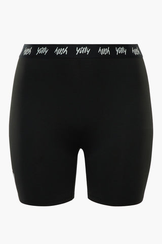 major label shaping high waist logo short