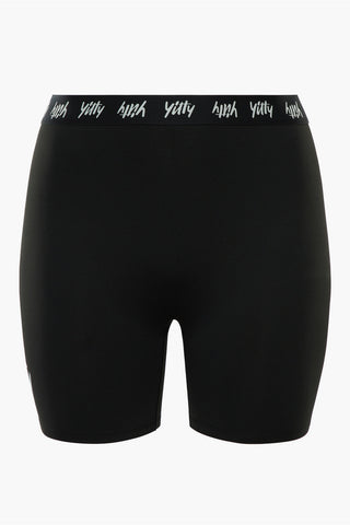major label shaping high waist logo short
