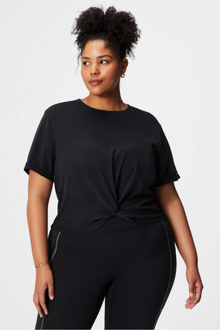 100% cotton front-twist tee