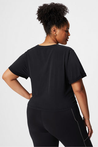 100% cotton front-twist tee