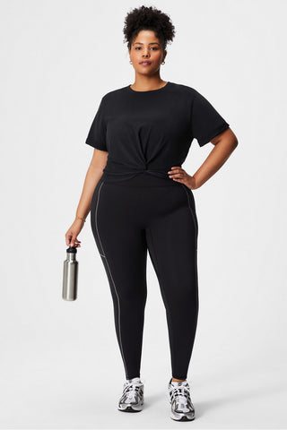 100% cotton front-twist tee