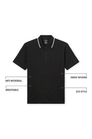the dash quarter zip polo