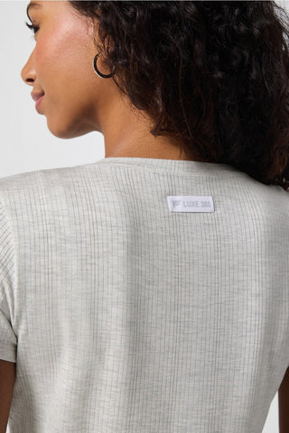 luxe360 rib baby tee