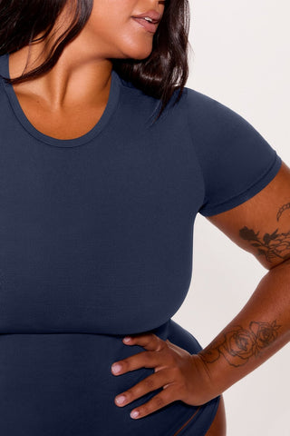 stretchy fit crew tee