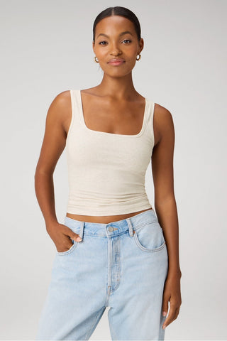 daily rib square neck tank