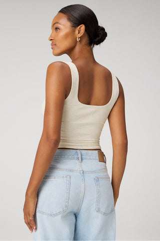 daily rib square neck tank