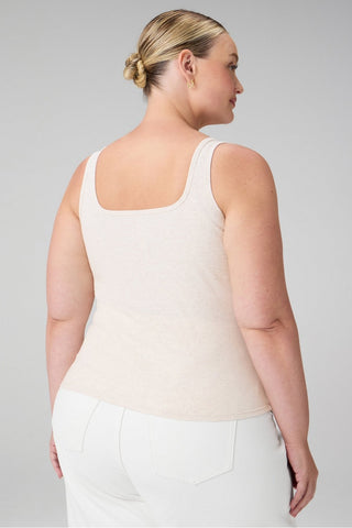 daily rib square neck tank