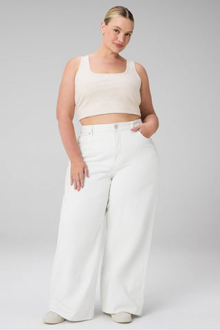 daily rib square neck tank