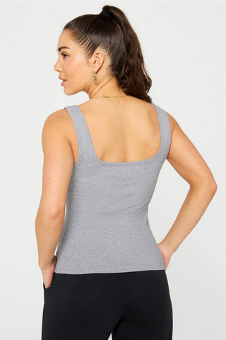 daily rib square neck tank
