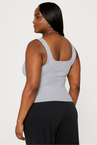 daily rib square neck tank