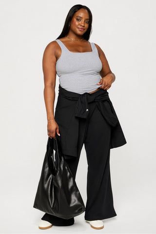 daily rib square neck tank