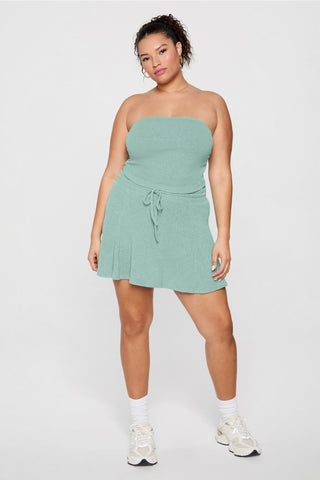 breezy knit ruched tube top