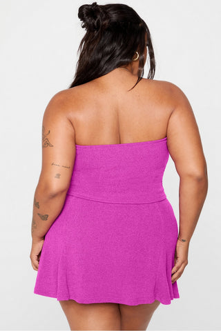 breezy knit ruched tube top