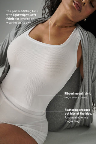 soft rib cropped tank